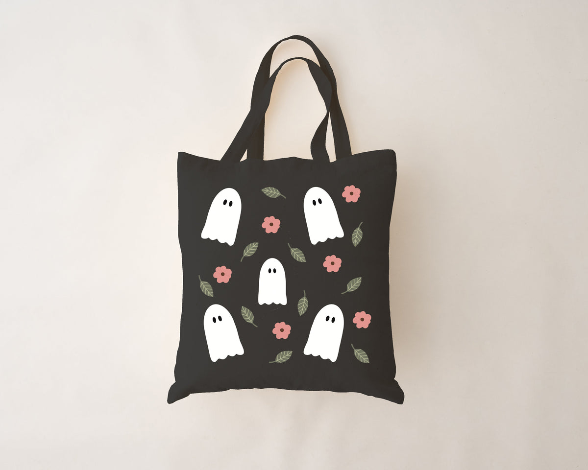 Sac réutilisable noir - Fantômes