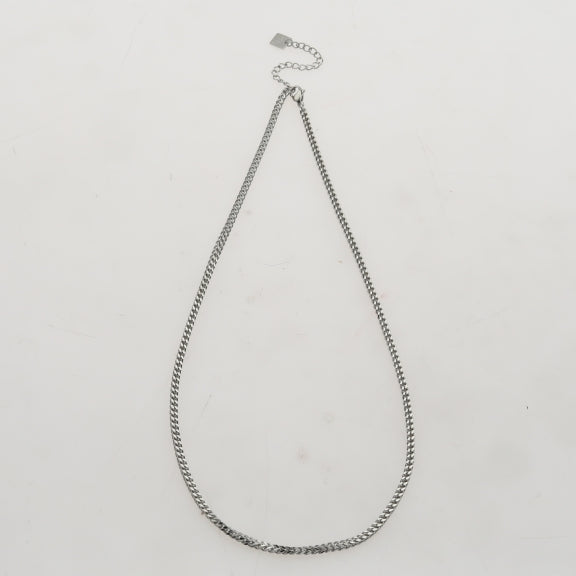 FARAH 24" : Collier chaîne à maillons cubains en argent
