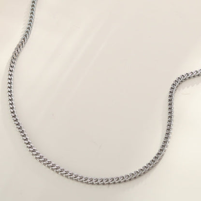 FARAH 24" : Collier chaîne à maillons cubains en argent