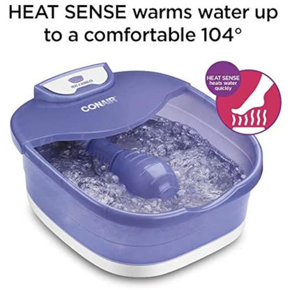 CONAIR Heat Sense Foot And Pedicure Spa With Heated Bubble Massage - FB90C