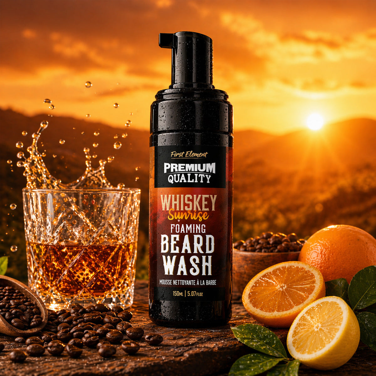 Nettoyant moussant pour barbe - Whiskey Sunrise