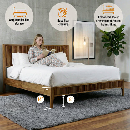 Bosk Solid Wood Bed Frame