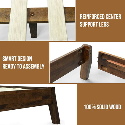 Cadre de lit plateforme en bois Serenity Deluxe