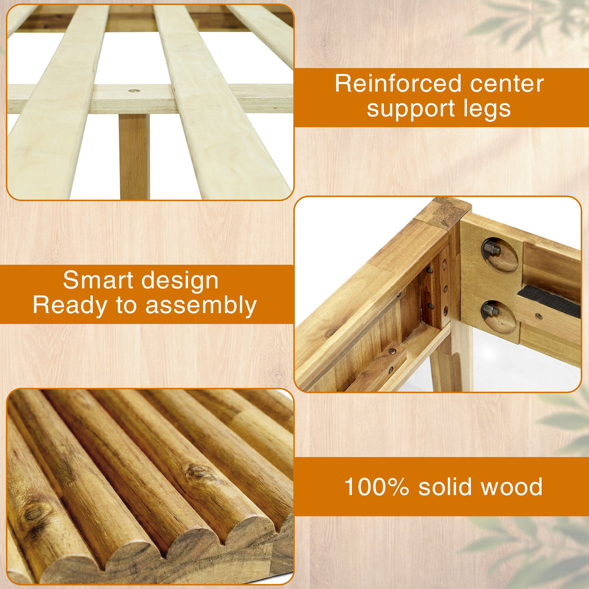 Bosk Solid Wood Bed Frame