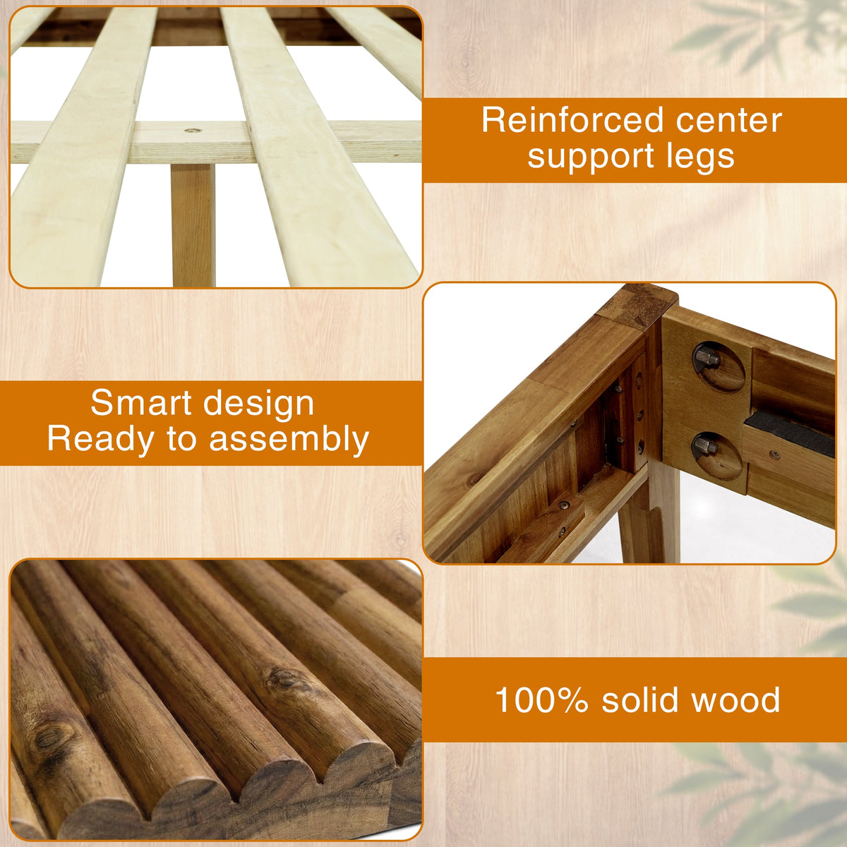 Bosk Solid Wood Bed Frame