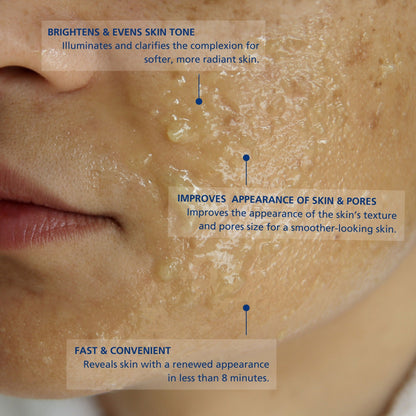 Masque visage double action gommage + peeling + exfoliation
