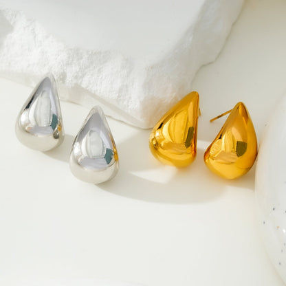 FORIA Or Blanc (ton Argent) : Boucles d'oreilles clou pendantes légères à l'aspect massif - Affirmez votre confiance