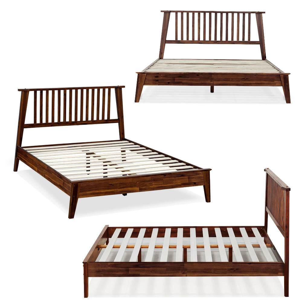 Cadre de lit en bois massif Kaylin