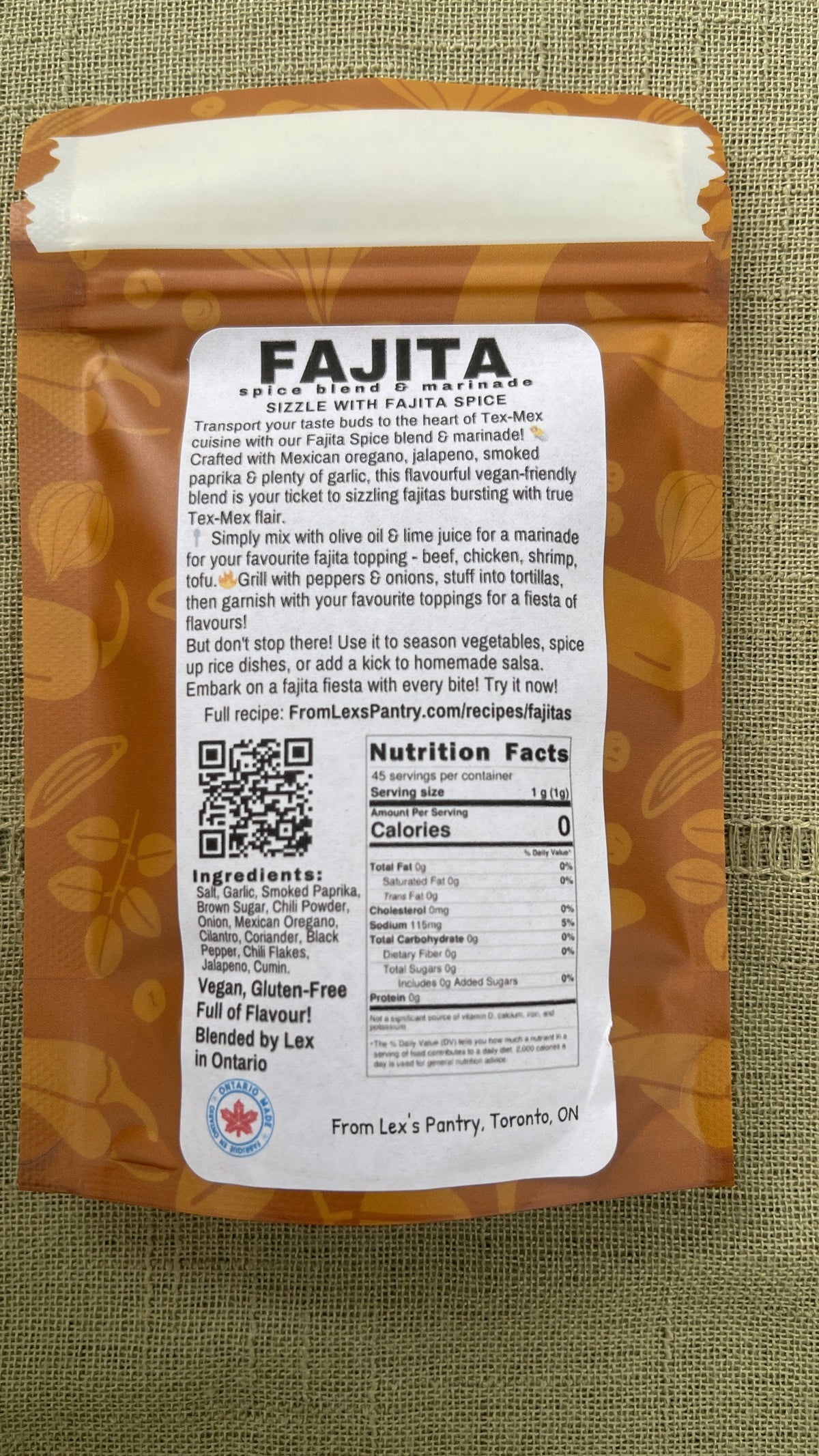 Mélange d'épices pour fajitas