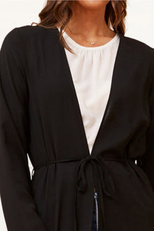 Cardigan long Fanny tissé à nouer devant