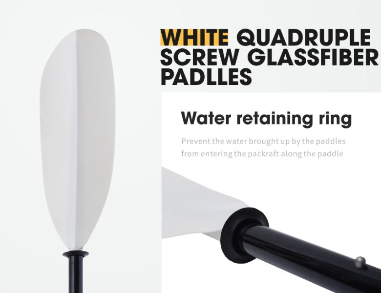 Pagaie en fibre de verre pour packraft/kayak