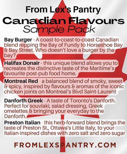 Pack d'échantillons de saveurs canadiennes