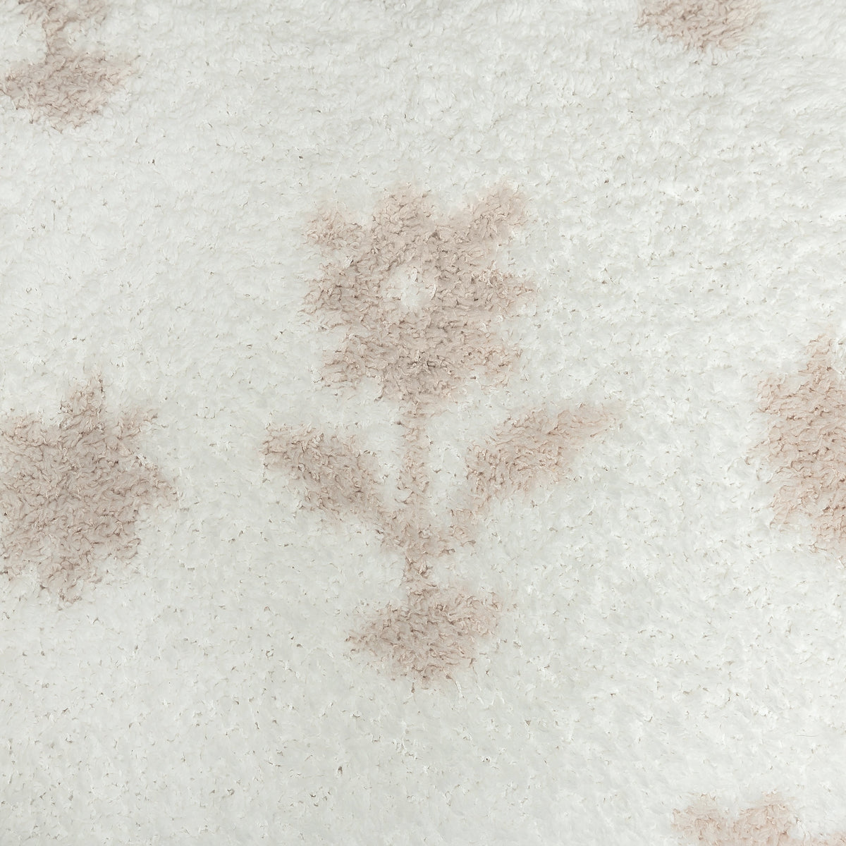 Flower Print Blushing Beige and White Extended Throw