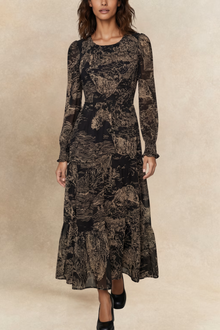 Robe Francesca noire smockée