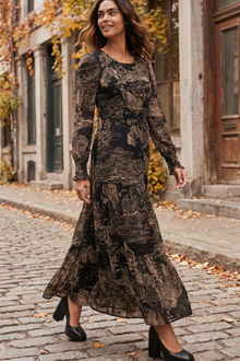 Robe Francesca noire smockée