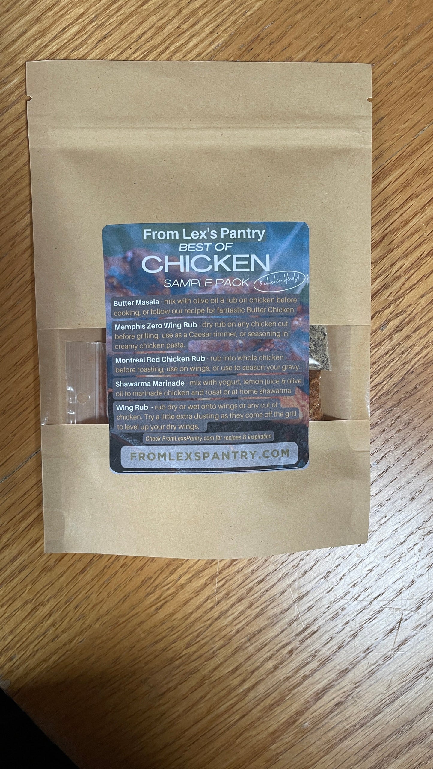 Pack d'échantillons des meilleures épices pour poulet