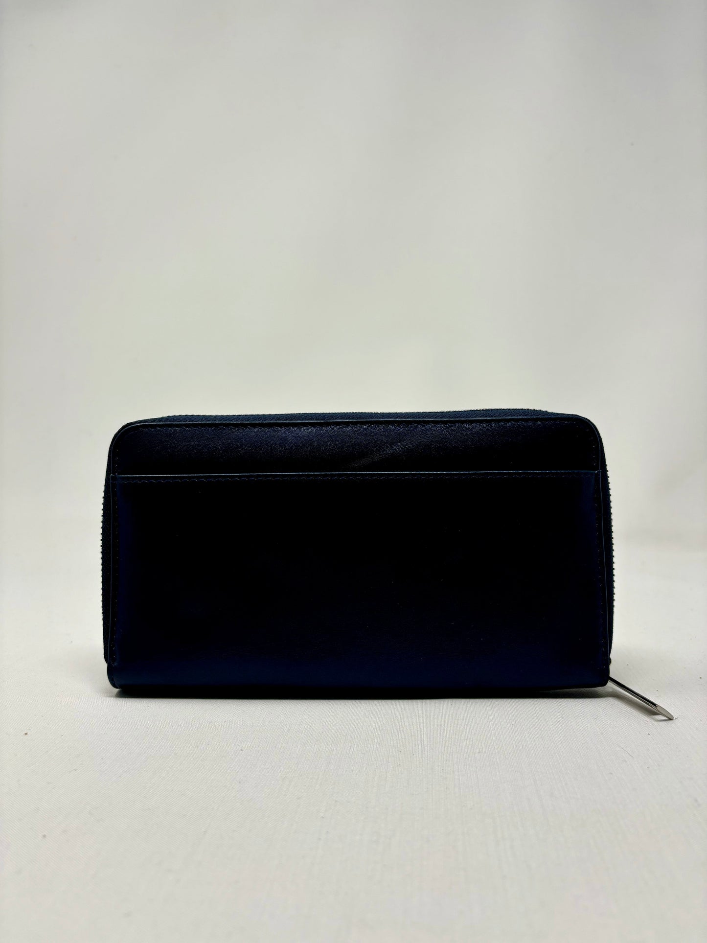 Navy Blue Leather Wallet - Anna