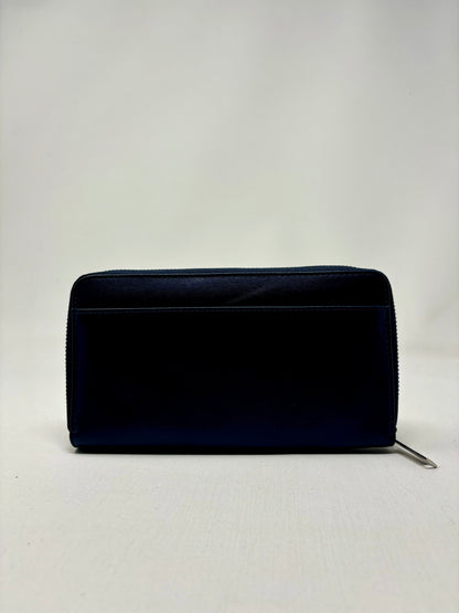 Navy Blue Leather Wallet - Anna