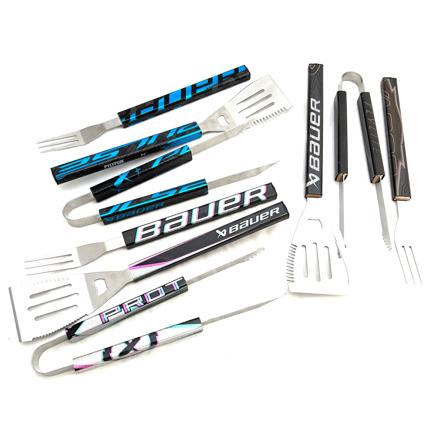 Ensemble d'outils de barbecue bâton de hockey – Ensemble de 3 pièces pour grillade