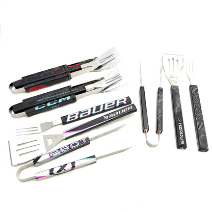 Ensemble d'outils de barbecue bâton de hockey – Ensemble de 3 pièces pour grillade
