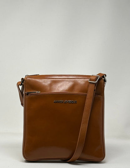 Cognac Leather Shoulder Bag | Gisèle - PRE-ORDER