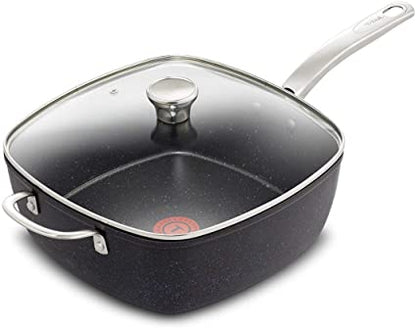 T-FAL Sapphire 6Qt Deep Square Pan with Lid (26cm) - G1044054