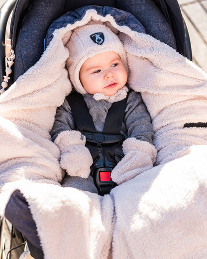 Snuggly Wrap Argent Blanc Pour Siège Auto Et Poussette