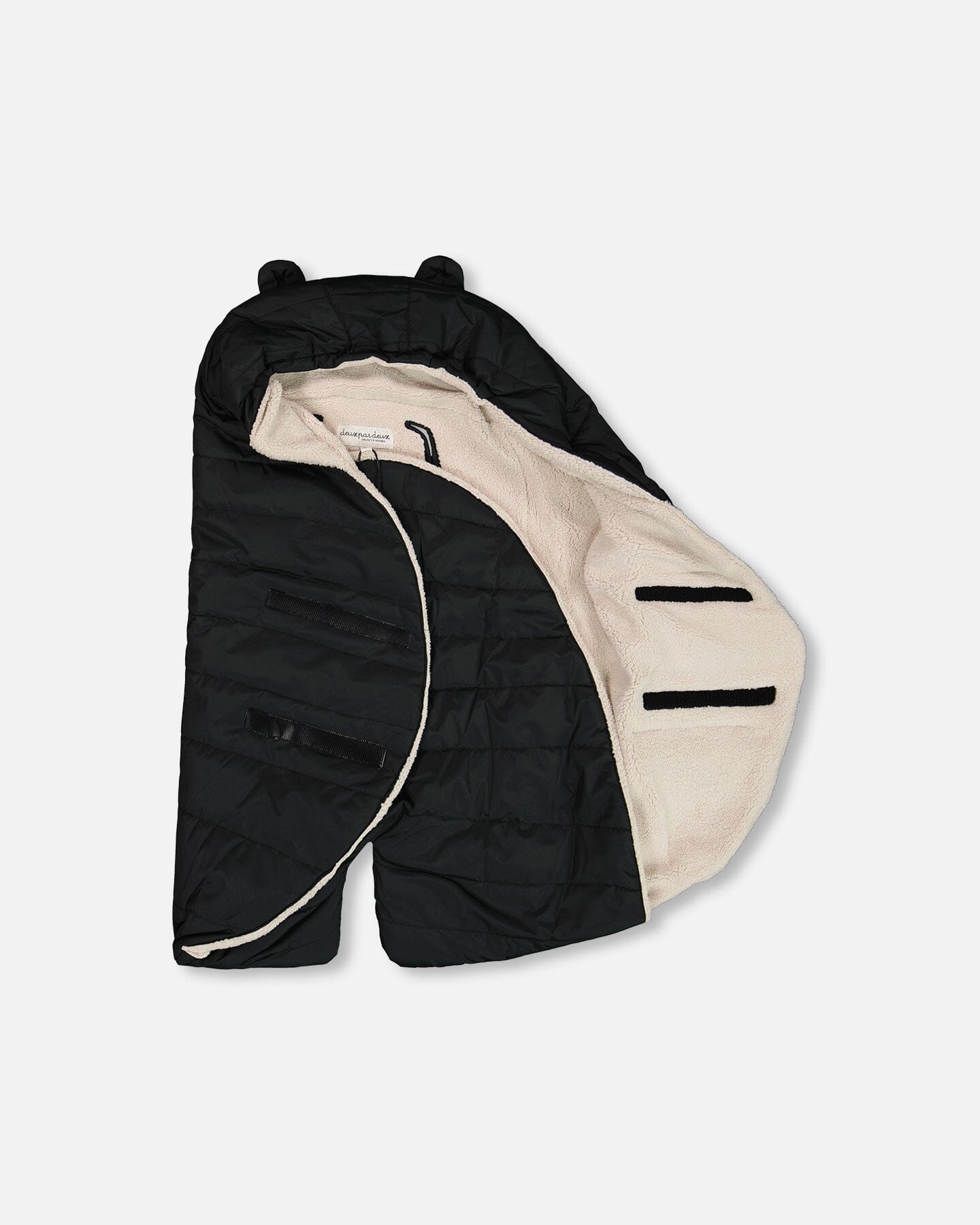 Couverture douillette noire pour siège auto et poussette