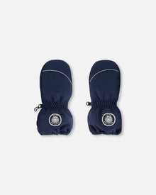 Mouffles unies bleu marine