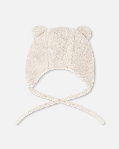 Bonnet bébé Sherpa blanc cassé