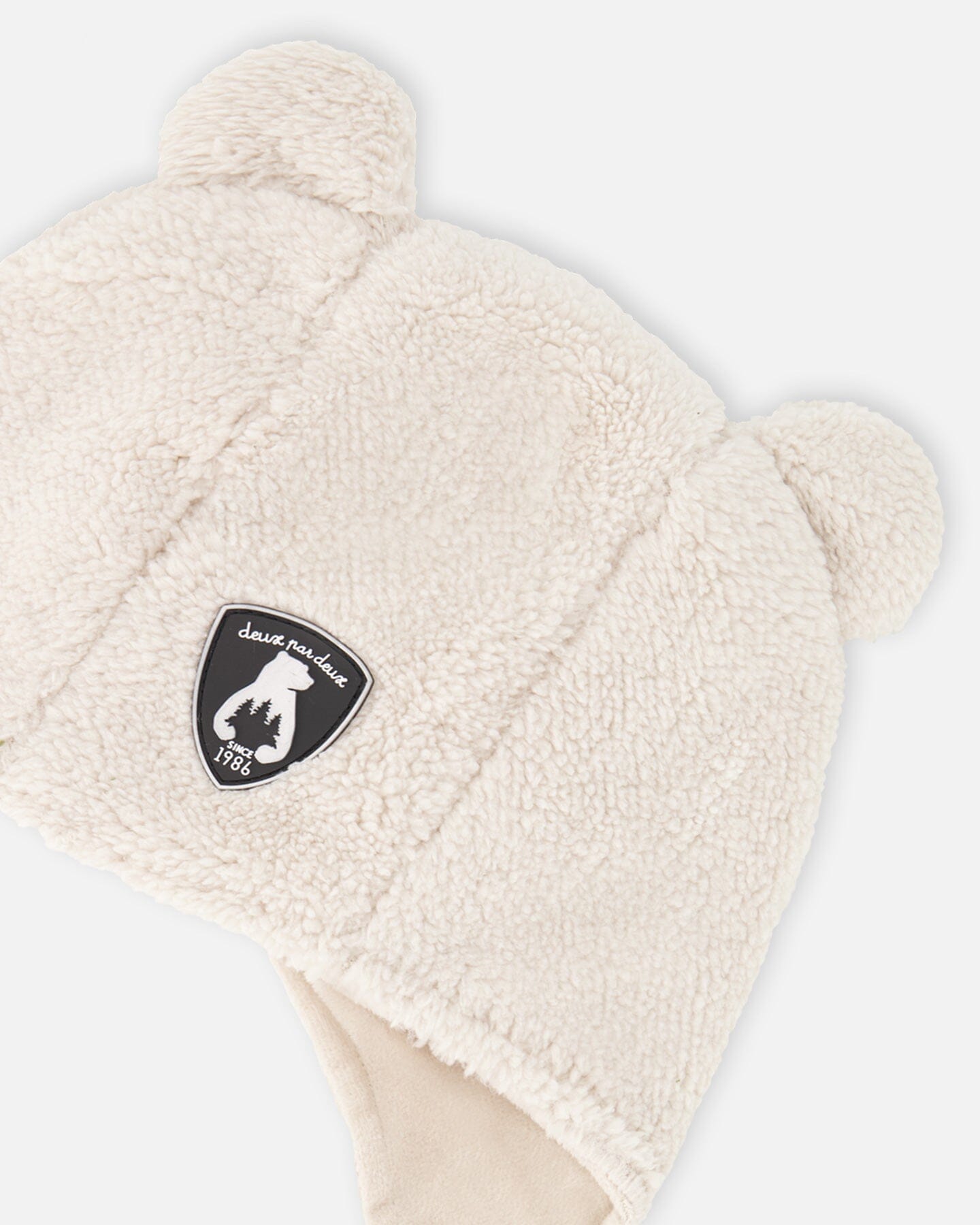 Bonnet bébé Sherpa blanc cassé