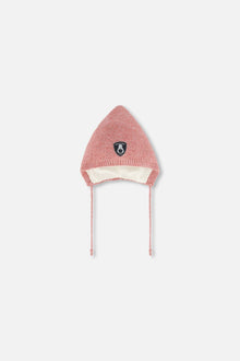 Baby Pointed Knit Hat In Pink