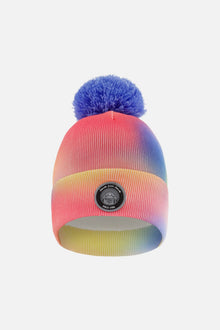 Bonnet torsadé imprimé aquarelle multicolore
