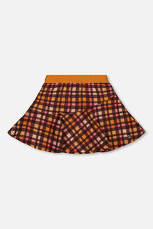 Milano Skirt Plaid Magenta And Brown