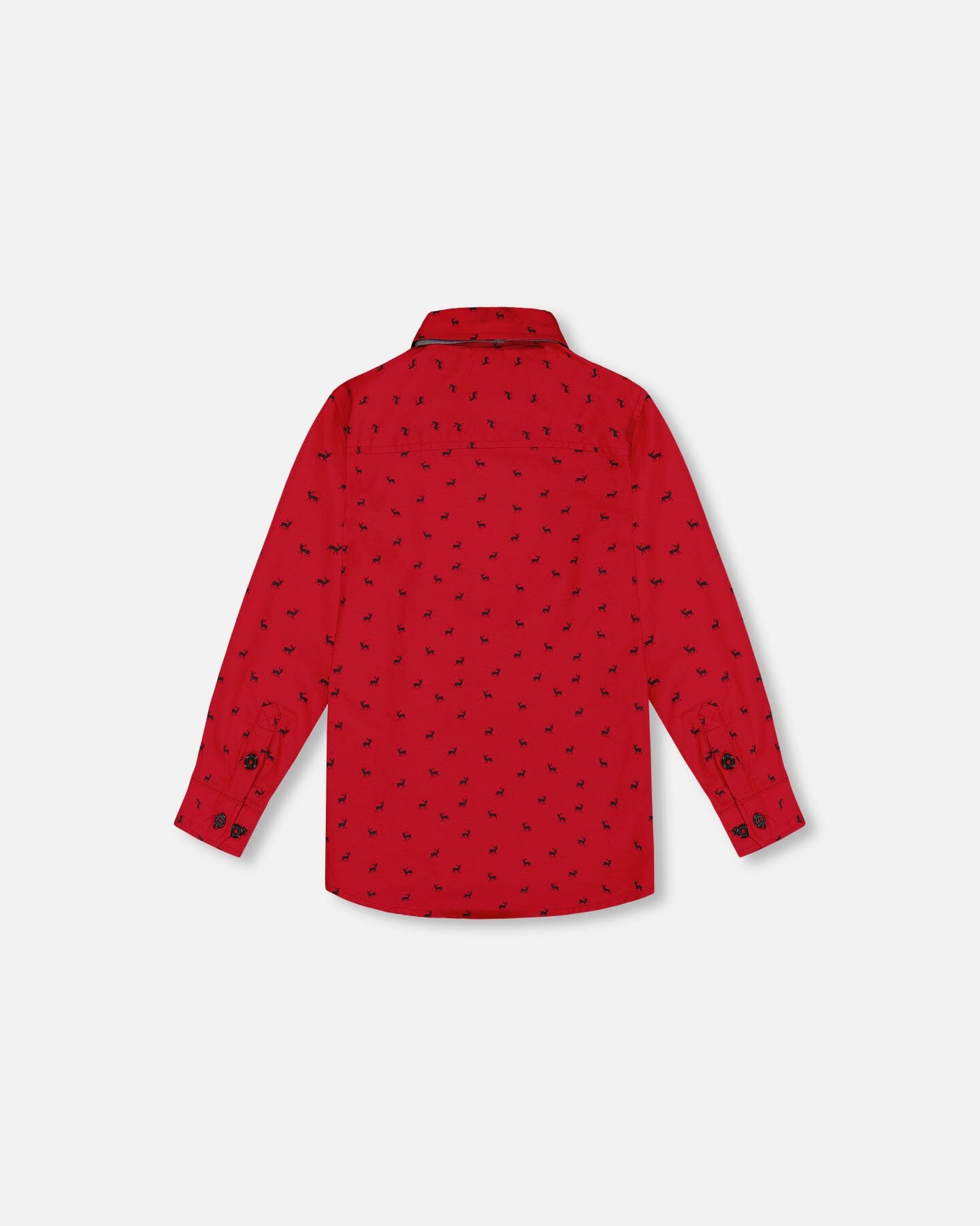 Chemise imprimée Popeline Renne avec nœud papillon Rouge