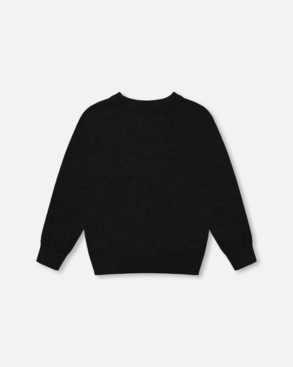 Pull en molleton cerf gris foncé