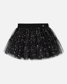 Jupe en tulle scintillante noire
