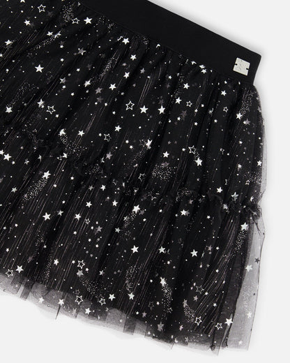 Jupe en tulle scintillante noire