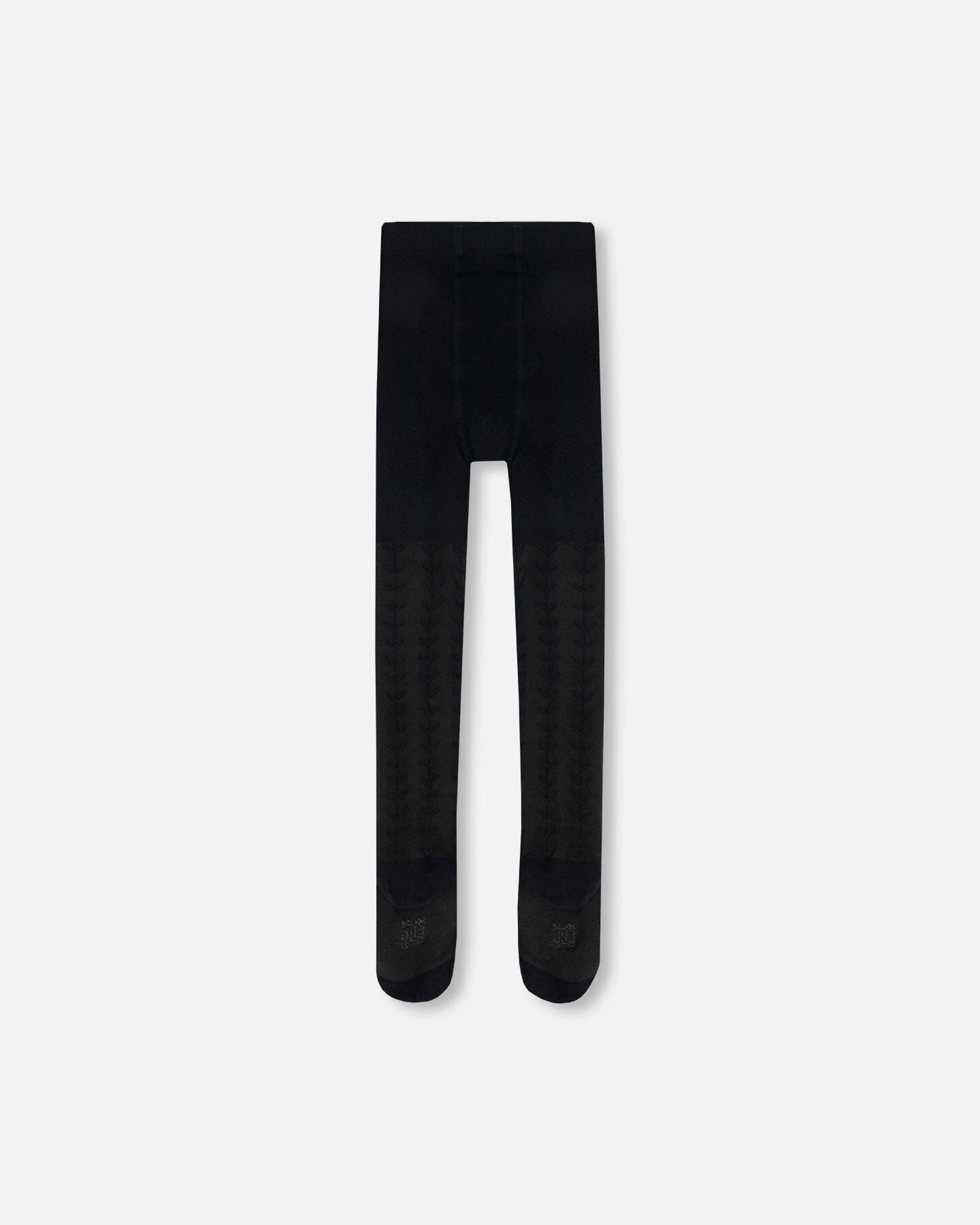 Collant Jacquard Ton sur Ton Noir