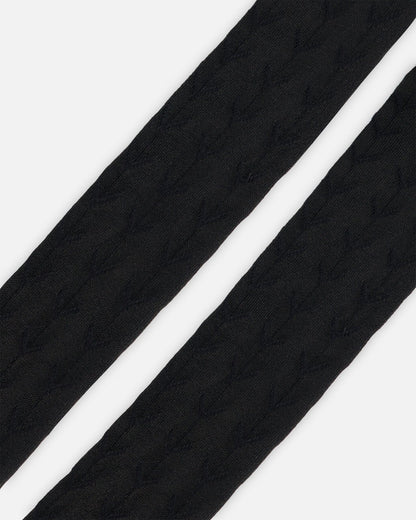Collant Jacquard Ton sur Ton Noir