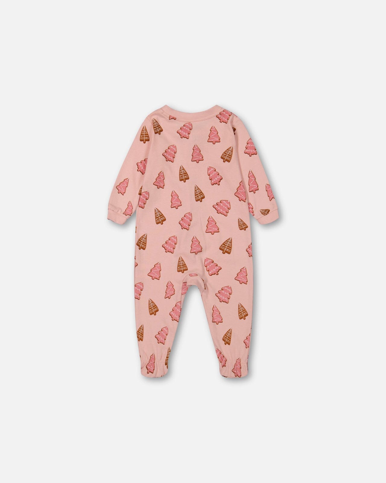 Pyjama une pièce en coton biologique Biscuits de Noël roses