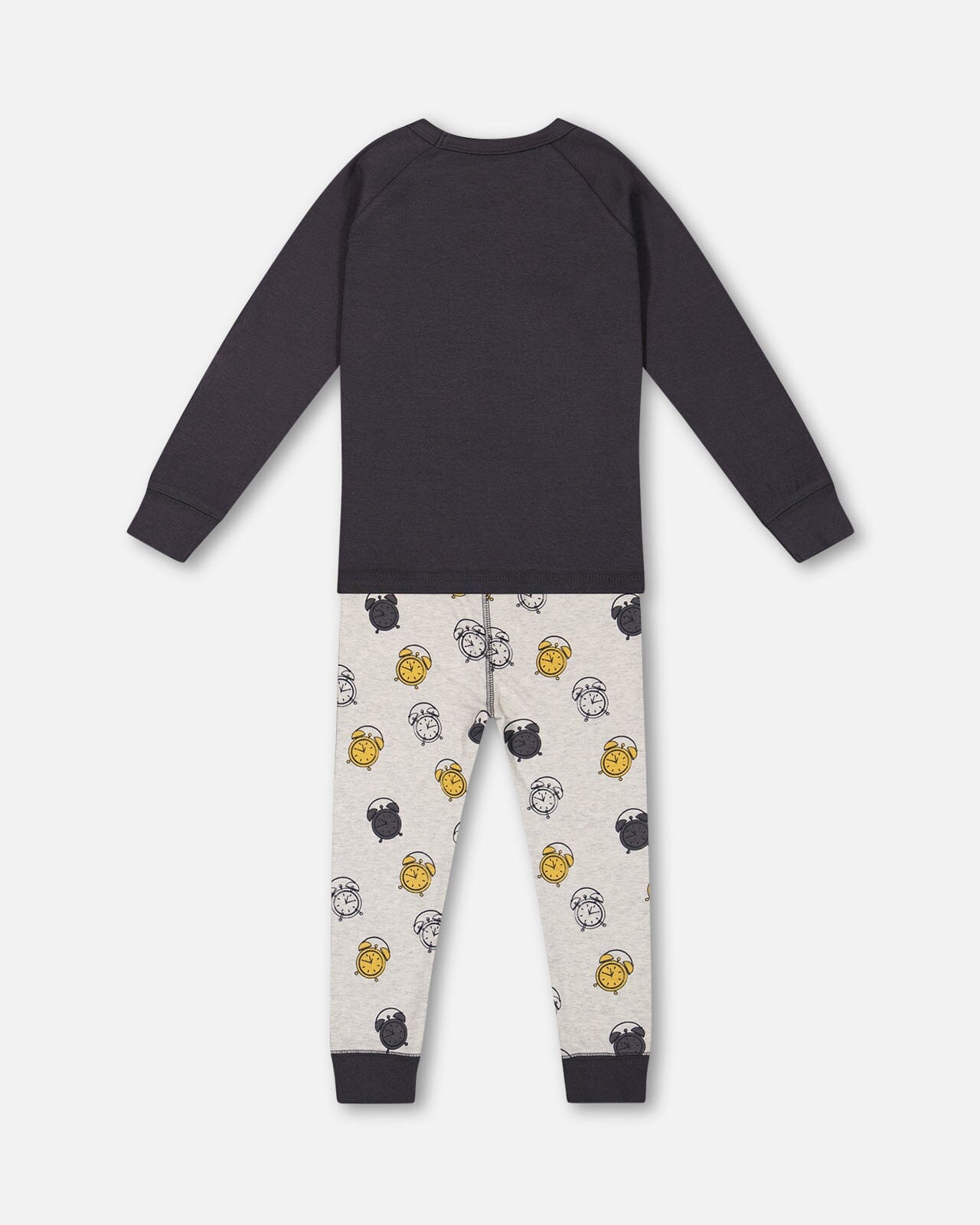 Pyjama deux pièces en coton biologique imprimé œuf-à-la-coque gris