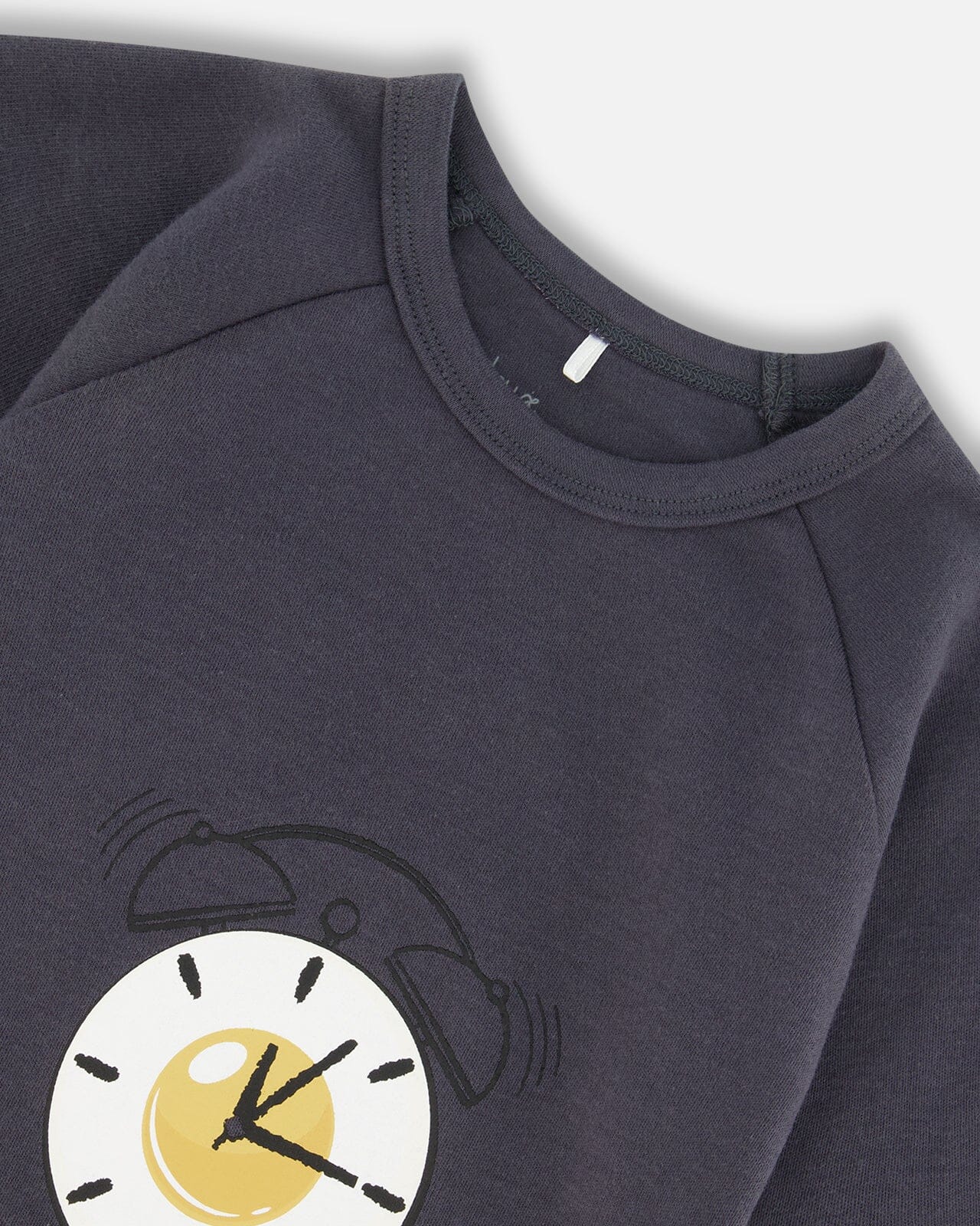 Pyjama deux pièces en coton biologique imprimé œuf-à-la-coque gris
