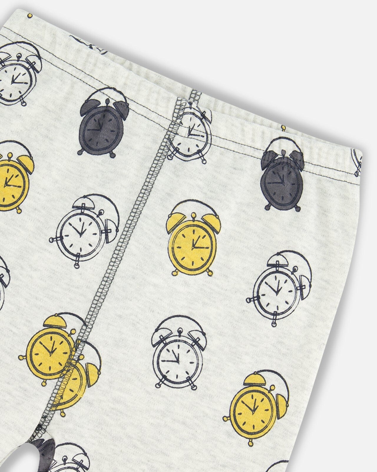 Pyjama deux pièces en coton biologique imprimé œuf-à-la-coque gris