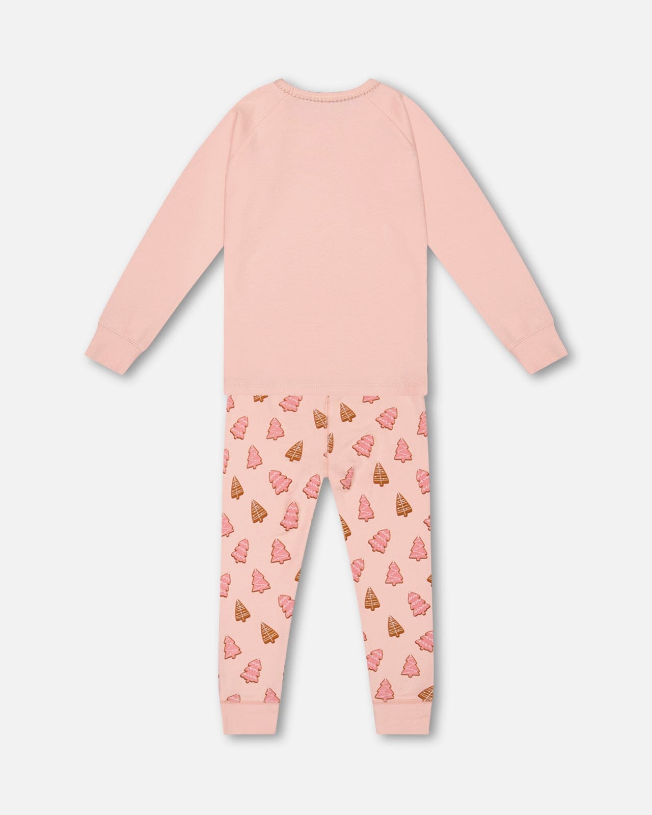 Ensemble de pyjama deux pièces en coton biologique, Rose Biscuits de Noël