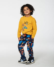 T-shirt imprimé jaune moutarde