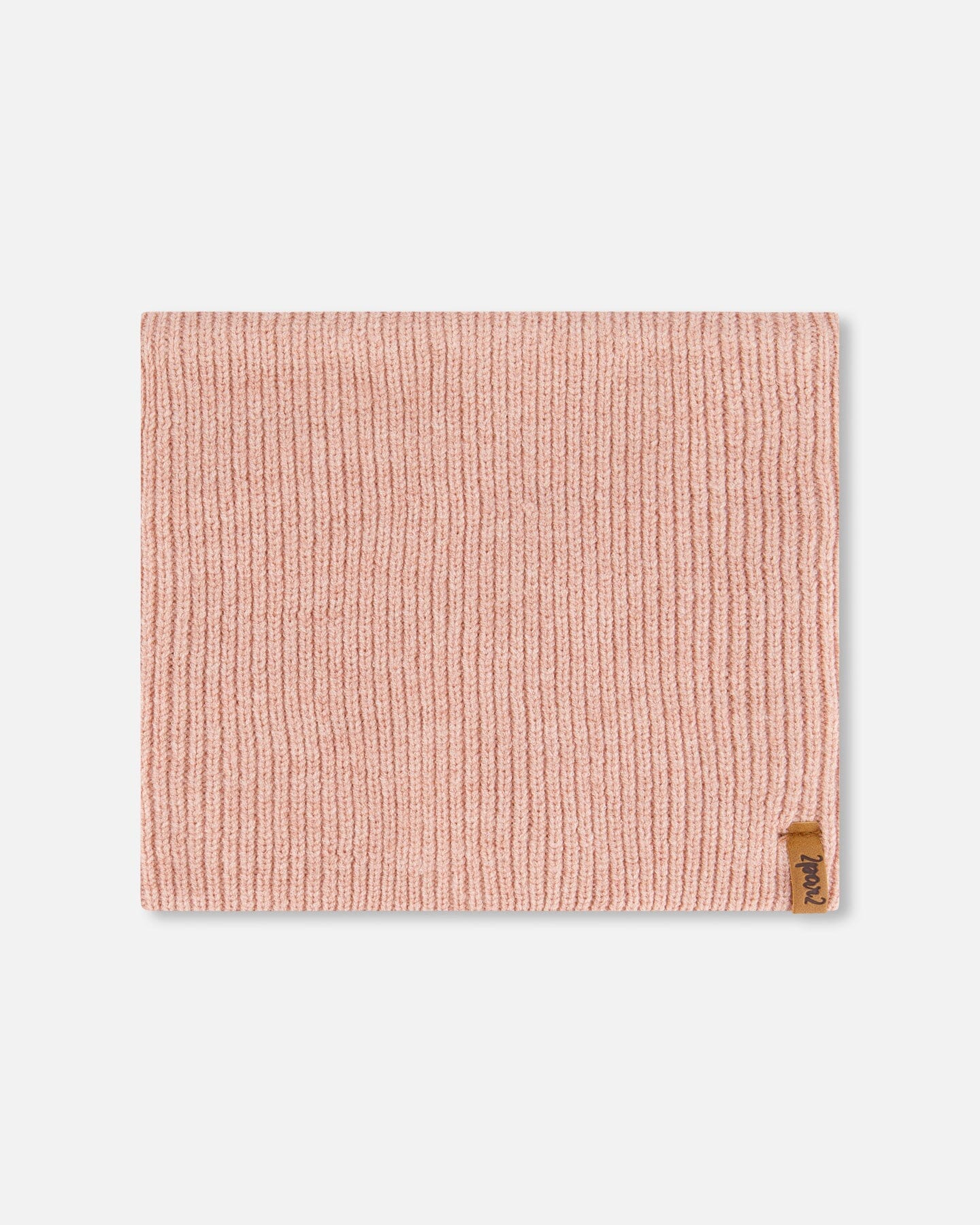 Cache-col en maille mi-saison vieux rose