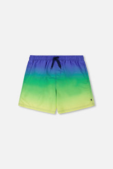 Men's Swim Trunks Blue, Green, And Lime Gradient