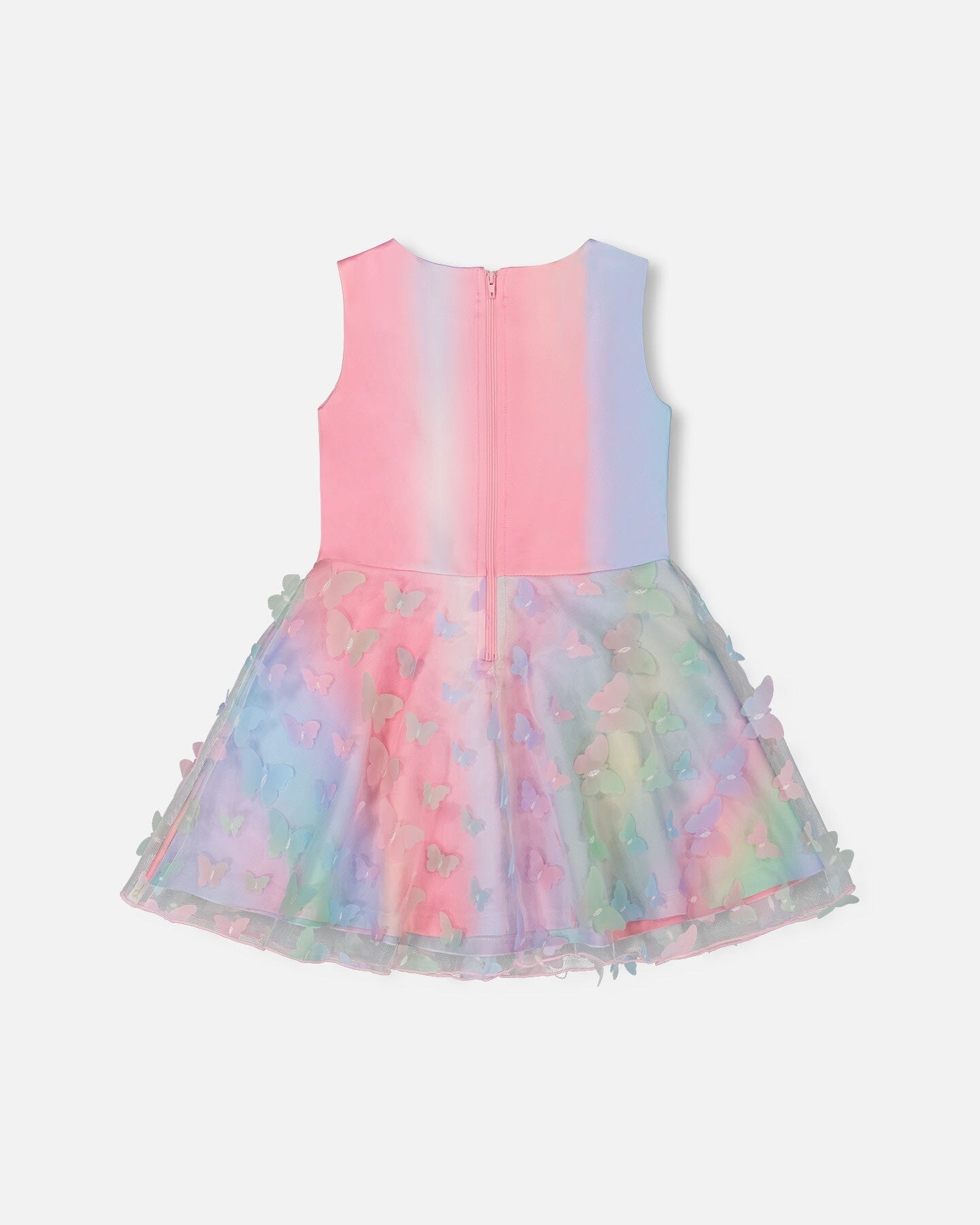 Robe Milano avec jupe en maille imprimée multicolore avec papillons