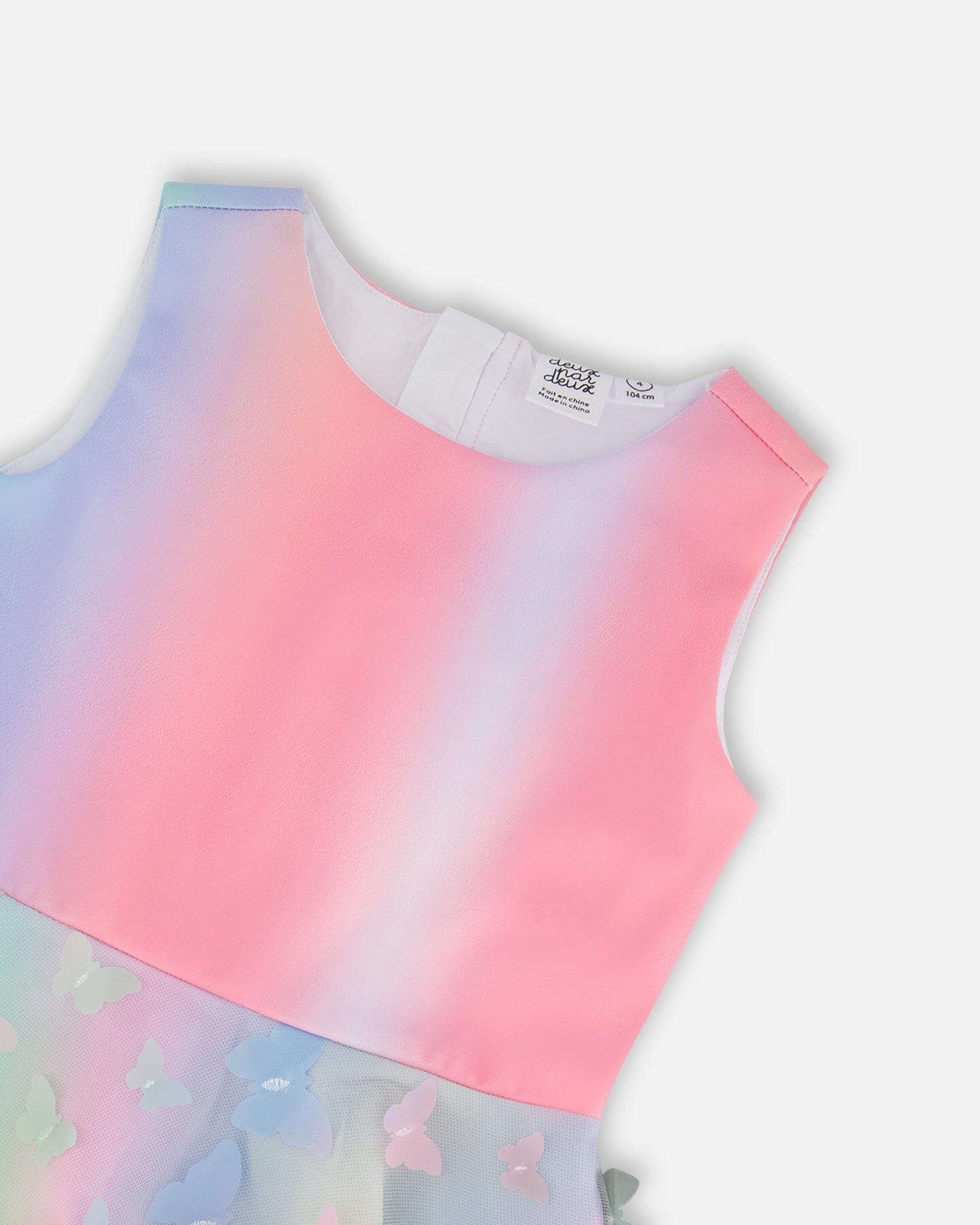 Robe Milano avec jupe en maille imprimée multicolore avec papillons